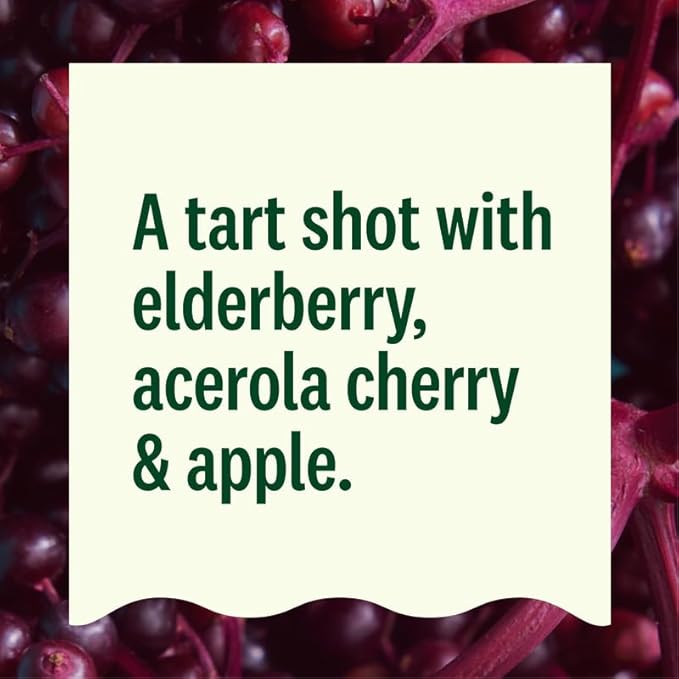 Suja Organic Immunity Elderberry Shot with Turmeric and Ginger | Immunity Boost &amp Support | Functional Shots | Cold-Pressed Juice with Live Probiotics | Plant-Based &amp Gluten-Free (20 Pack)