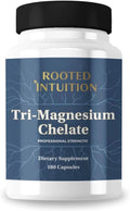 Tri-Magnesium Chelate - 3-Form Highly Absorbable Magnesium for Muscle Relaxation Energy &amp Heart Support | Gentle on Stomach | Non-GMO Gluten Free | 60 Capsules