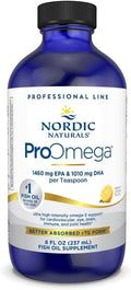 Nordic Naturals ProOmega Liquid Lemon Flavor - 8 oz - 2840 mg Omega-3 - High Potency Fish Oil with EPA &amp DHA - Promotes Brain Eye Heart &amp Immune Health - Non-GMO - 48 Servings
