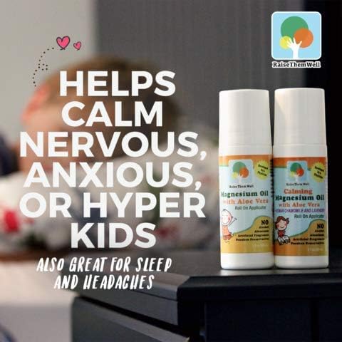 Raise Them Well Kid Safe Calming Magnesium Oil Roller and Original Magnesium Oil Roller Bundle