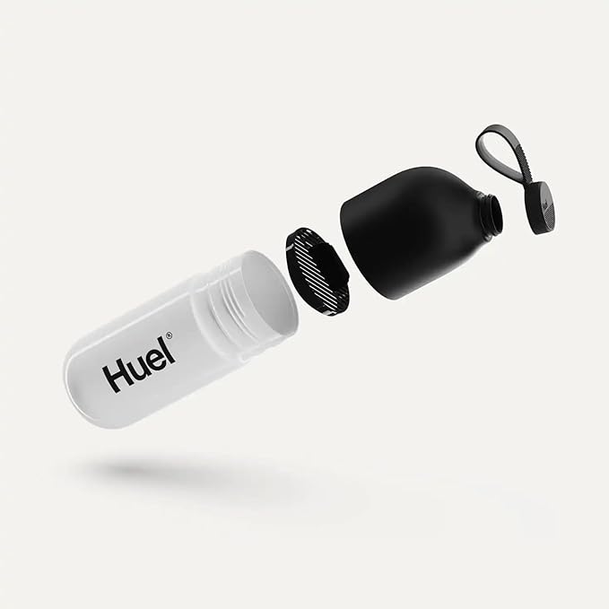 Huel Black Edition Bundle | Cookies and Cream 40g Vegan Protein Powder + Shaker Bottle | Nutritionally Complete Meal | 27 Vitamins and Minerals Gluten Free | Lockable Lid to Avoid Spills | BPA Free