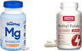 SlowMag Muscle + Heart Magnesium Chloride with Calcium Supplement &amp Jarrow Formulas Extra Strength Methyl Folate 400 mcg