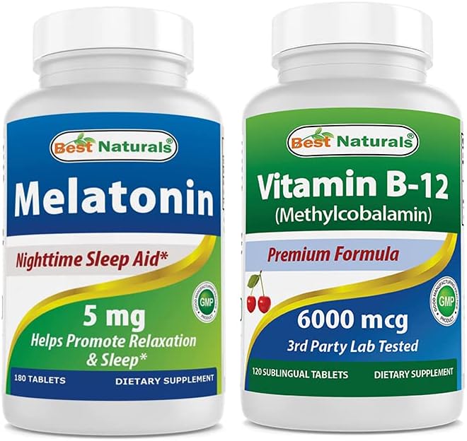 Melatonin 5 mg &amp Vitamin B12 6000 mcg