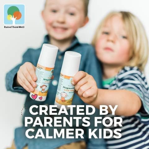 Raise Them Well Kid Safe Calming Magnesium Oil Roller and Original Magnesium Oil Roller Bundle