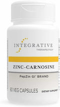 Integrative Therapeutics Zinc-Carnosine - Digestive &amp Gut Health Support* - GI Tract Supplement - Vegan Gluten-Free &amp Dairy-Free - 60 Capsules (60 Servings)