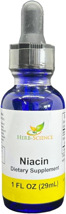 Liquid Vitamin B3 (Niacin) Dietary Supplement – Vegan Alcohol-Free Quality Tested – 1 fl oz (36 Servings)