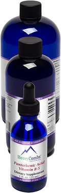 HoneyCombs Vitamin B5 Pantothenic Acid Supplement Liquid Drops - High Potency Vitamin B5 for Men &amp Women - Maintain Healthy Hormones Immune System Hair Skin Nails - Vegan Liquid Vitamins (8 Fl