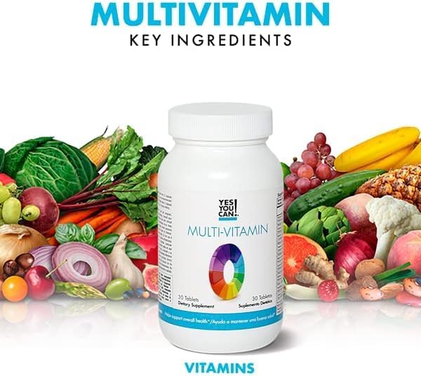 Yes You Can! Daily Multivitamins for Men and Women - Helps Assist Overall Health &amp Well-Being Contains Antioxidants Rich in Vitamin A B C &amp E - Daily Vitamins - 30 Tablets - 2 Pack