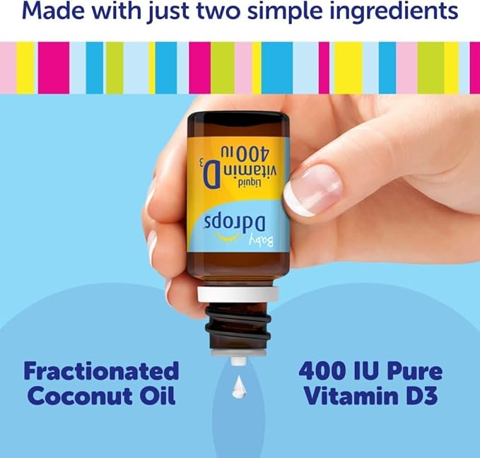 Ddrops Liquid Vitamin D Baby Drops 400 Iu Each 90 Drops (Pack of 8)