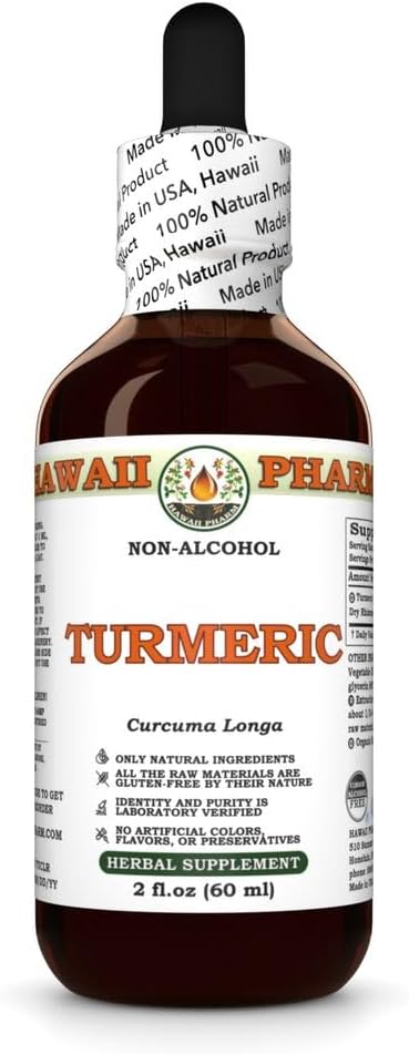 Turmeric (Curcuma Longa) Dry Rhizome Glycerite All Natural Vegan Lab Tested Alcohol-Free Liquid Extract - 2 fl.oz