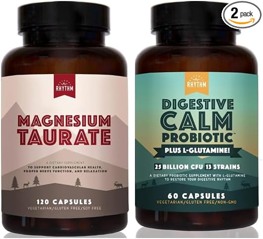 Natural Rhythm Magnesium Taurate 120 Capsules + Digestive Calm 60 Capsules Bundle