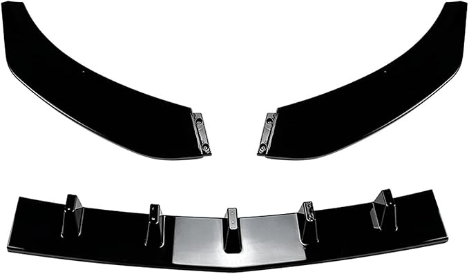 Auto Front SplittersCar Front Bumper LipCar Front Bumper SpoilerCompatible with CLA Class C117 2016-2019 CLA200 260 CLA45 AMGGlossy Black
