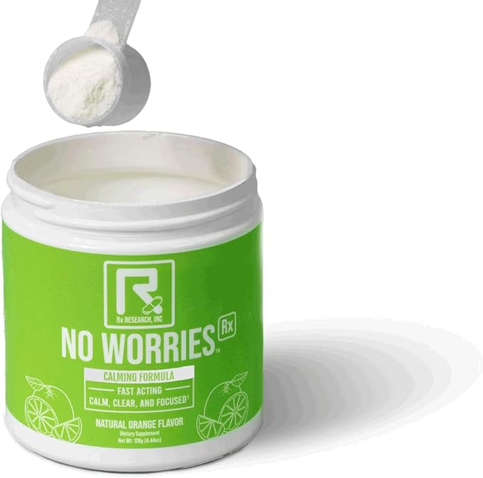 NO Worries Rx - GABA L-Theanine L-Glycine Betaine Anhydrous Kava Kava Extract L-Taurine DMAE - Fast Acting