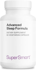 Supersmart - Advanced Sleep Formula (High Strength) - with Melatonin Valerian Root California Poppy Passion Flower Lithium Orotate | Non-GMO &amp Gluten Free - 60 Vegetarian Capsules