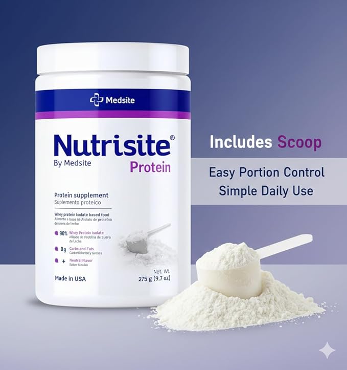 Nutrisite Whey Protein Isolate Powder 90% – Unflavored Protein Powder for Kids and Adults Zero Carb Gluten and Sucrose Free Easy to Mix Daily Nutrition 9.7 oz