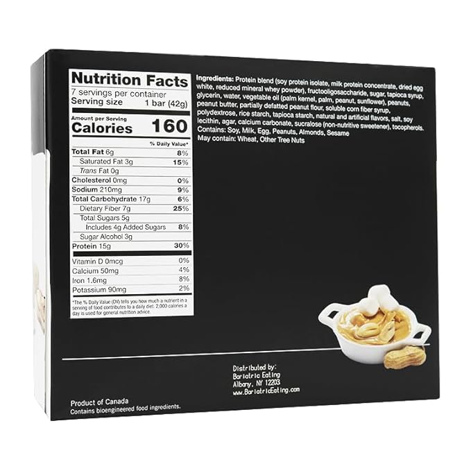 Inspire 15g Protein &amp Fiber Bars by Bariatric Eating - Fluffy Nutter (3-Pack)