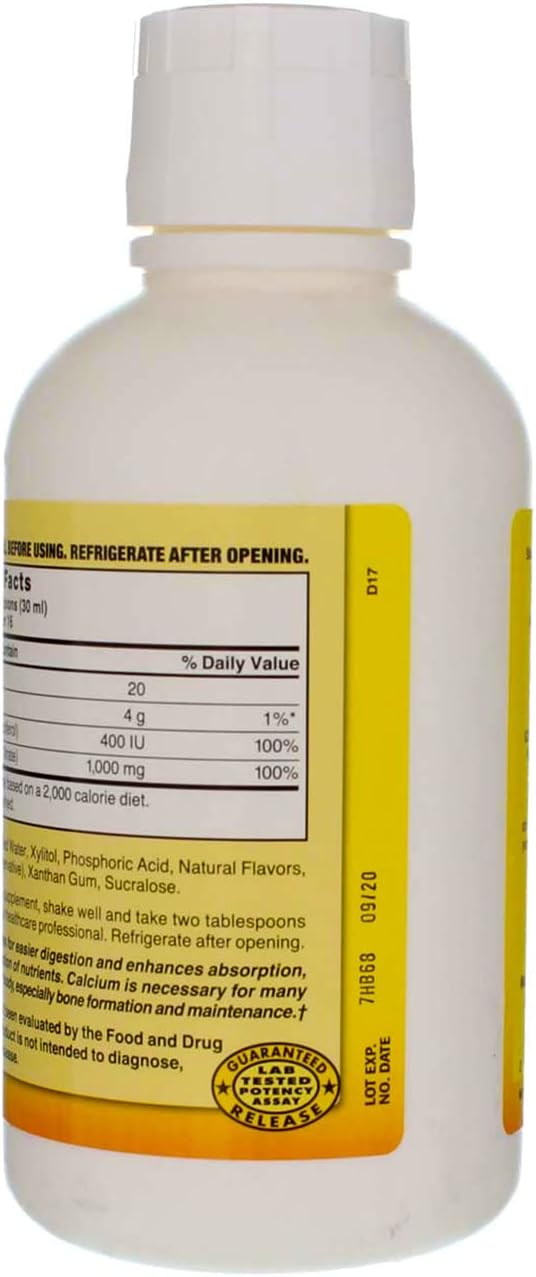 Nature's Blend Calcium Citrate with D3 Blueberry Flavored Liquid 16 oz Each (Pack of 5)