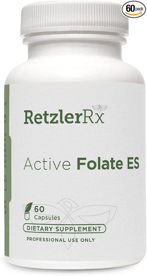 HormoneSynergy Active Folate ES - 5-MTHF - 10000 mcg (10 mg) per Serving - 5-MTHF (as 5-methyltetrahydrofolate) - Bioactive Folate as Quatrefolic® - 60 Veg Caps