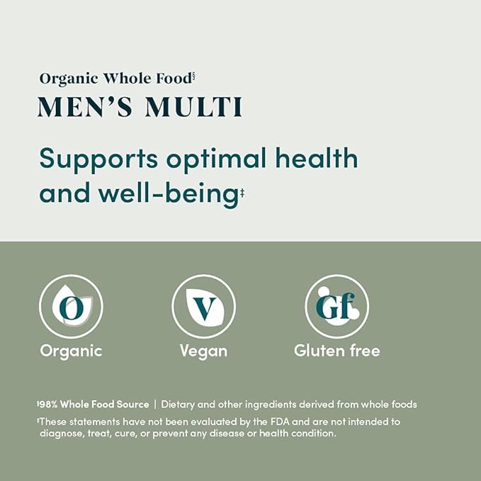 Amazon Elements Organic Whole Food Men's Multi 60 tablets