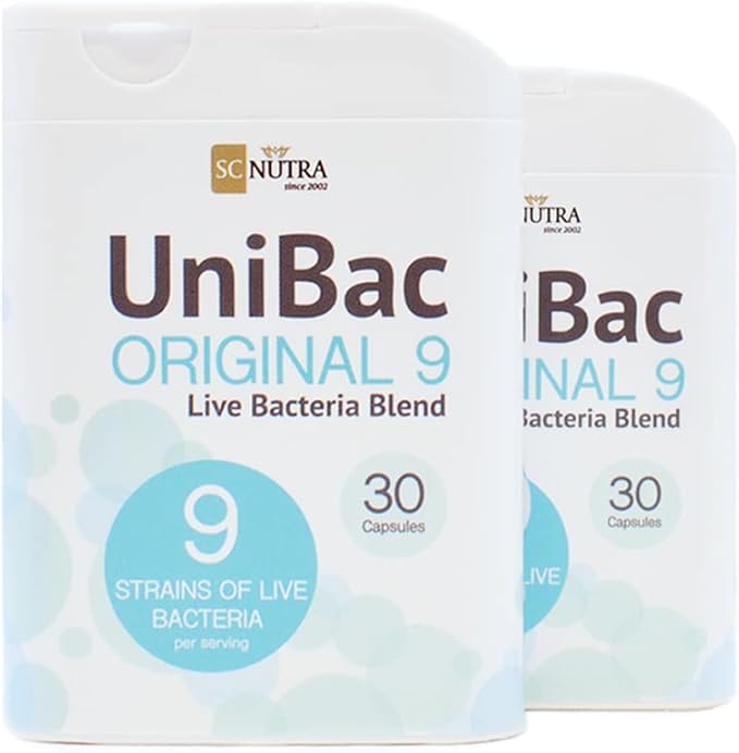 Sweet Cures Everyday Probiotics - UniBac: Unified Bacteria Live Bacteria Blend 9 - 60 Capsules - 6 Billion per dose - SC Nutra