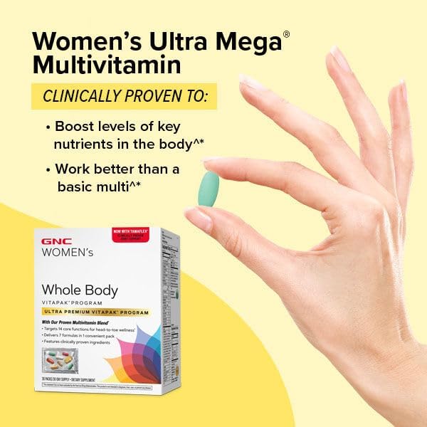 GNC Whole Body Vitapak Program Ultra Premium Proven Multivitamin Blend 7 in 1 Formula 30 Servings