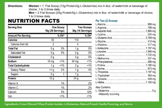 LifeSource Vitamins 1.1 lb Grass Fed Whey Protein Isolate - Creamy French Vanilla w/Stevia