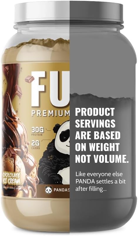 Underground Bio Labs Panda Fuel Premium Protein WheyHydrolyzed CollagenCaseinProbiotics Enzymes Keto FriendlyTime Release 25 Servings (2.5 Pound Chocolate Ice Cream)