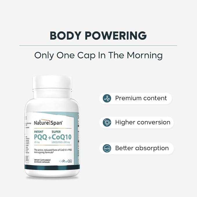 Super Coenzyme-200 mg UBIQUINOL CoQ10 with 20mg PQQProtects The Heart Mitochondria Generation Anti-Aging30 Caps