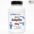 Natural Acidophilus 450mg - 500 Million Live Active Cultures/No Refrigeration // 100 Capsules // Pure // by PureControl Supplements