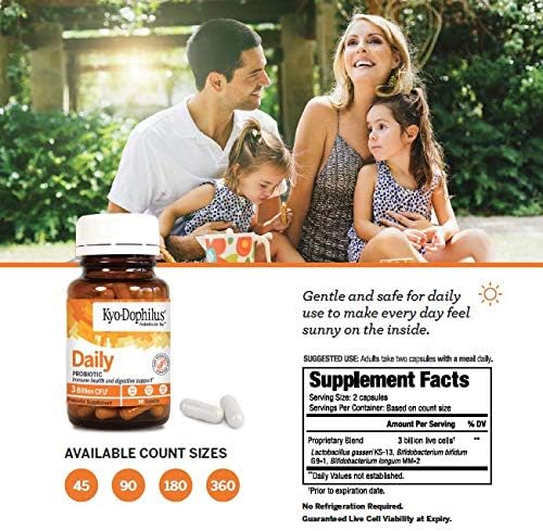 Kyolic Kyo-Dophilus Daily Probiotic Immune Health &amp Digestive Support* 180 Capsules