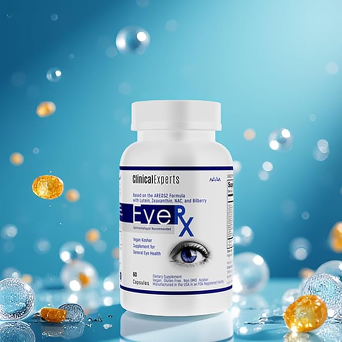 Navan EyeRx (Updated CataRx) Antioxidant AREDS2 Eye Vitamins &amp Minerals Supplement for General Eye Health by Clinical Experts - Lutein Zeaxanthin NAC Bilberry Zinc Vitamin C - Kosher Certifie