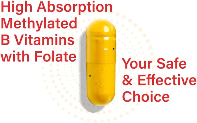 Nutridom Fortified Vitamin B-Complex 200 mg 120 Count All Vegan B-Vitamins Including B12 B1 B2 B3 B4 B5 B6 B7 (Biotin) B8 (Inositol) B9 (Folic Acid)