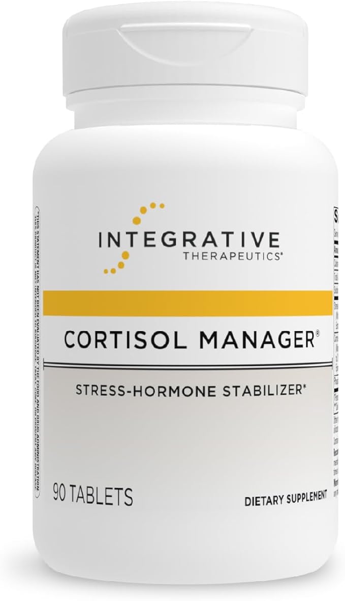 Integrative Therapeutics Cortisol Manager - Balance Cortisol &amp Support Relaxation for Restful Sleep* - Includes Ashwagandha &amp L-Theanine for Confidence with Less Stress* - 90 Tablets (45 Servi