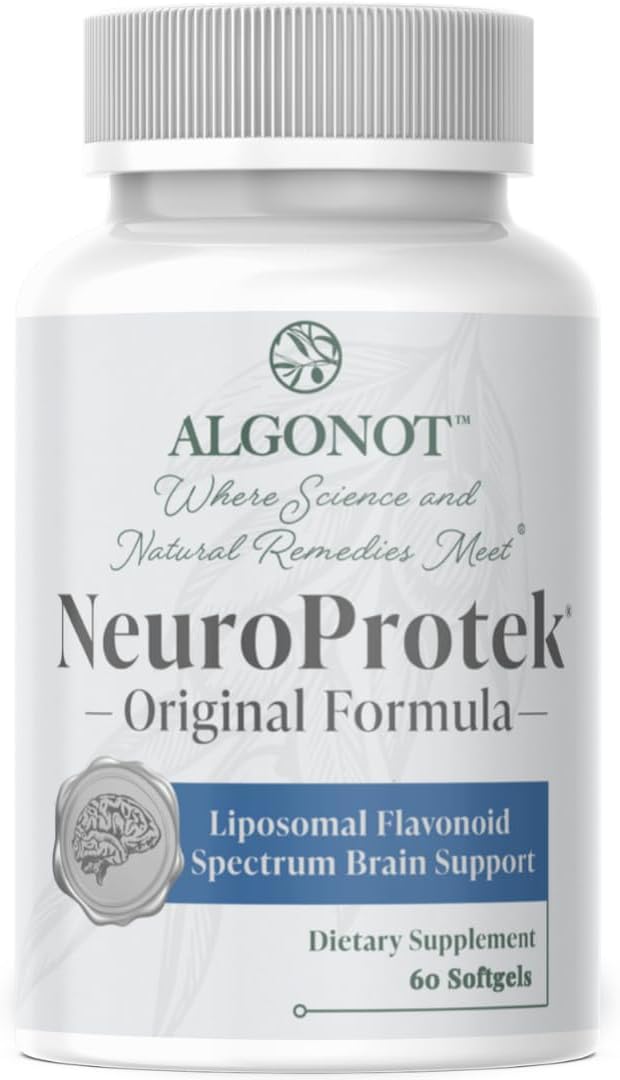 NeuroProtek® – The only liposomal luteolin products using olive pomace oil. A unique patented all-natural oral dietary supplement in a soft gel which may promote harmony between body and mind. (1)