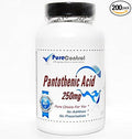 Pantothenic Acid 250mg // 200 Capsules // Pure // by PureControl Supplements