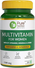 Multivitamin for Women (1500mg) with Biotin Calcium Cranberry Alfa Alfa Shatavari | Supports Immunity Energy Skin Hair Nails Bone &amp Overall Health | 30 Veg Tablets (Pack of 1)