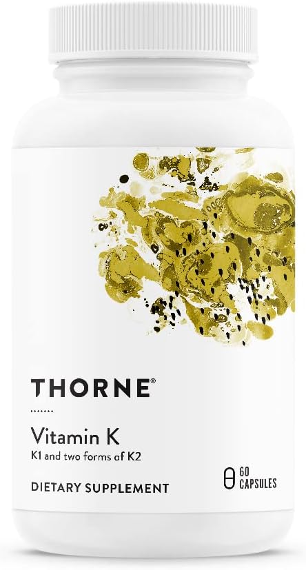THORNE - Bone Health Bundle - Vitamin K &amp Vitamin D-5000 Combo for Strong Bones - 30 to 60 Servings