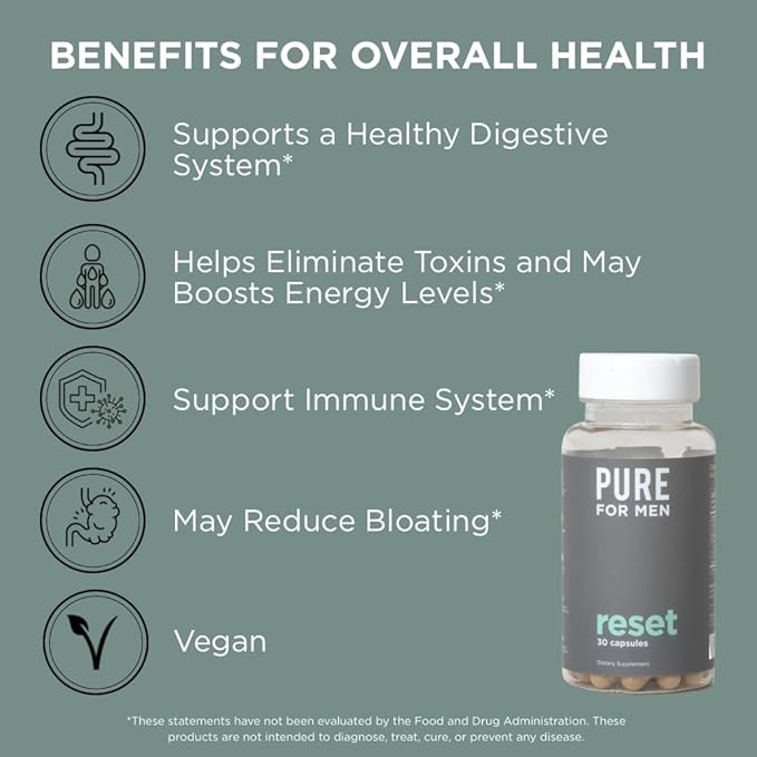 Pure for Men Stay Ready Fiber (120 Count) Bum Balm &amp Reset (30 Count) Bundle