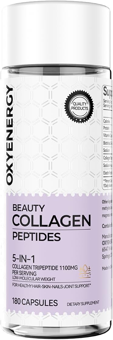 OxyEnergy NAD Supplement 1550 mg &amp Collagen Peptides Capsules