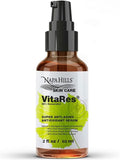 Liquid VitaRes Resveratrol Drops Skincare - Super Concentrated Natural Superior Bioavailability - Grape Skin Grape Seed Resveratrol (2 Fl Oz 98% Strength)