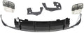 Rear Lip Diffuser with Exhaust Nozzle On Bumper Slide Compatible for Mercedes Benz CLA W117 Class CLA260 CLA4-2018 (Color : 2013-2015 Black)