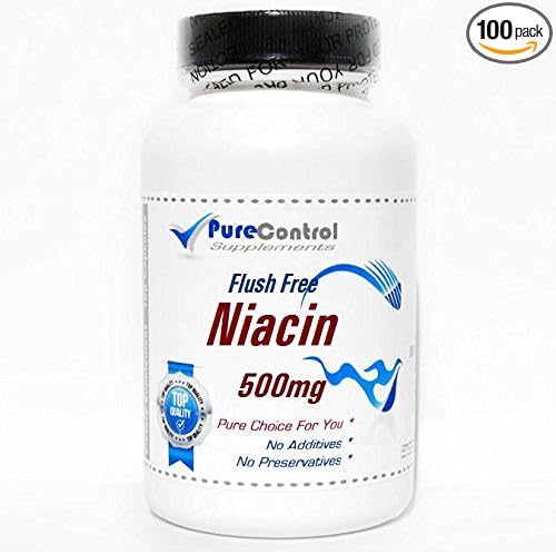 Flush Free Niacin 500mg // 100 Capsules // Pure // by PureControl Supplements