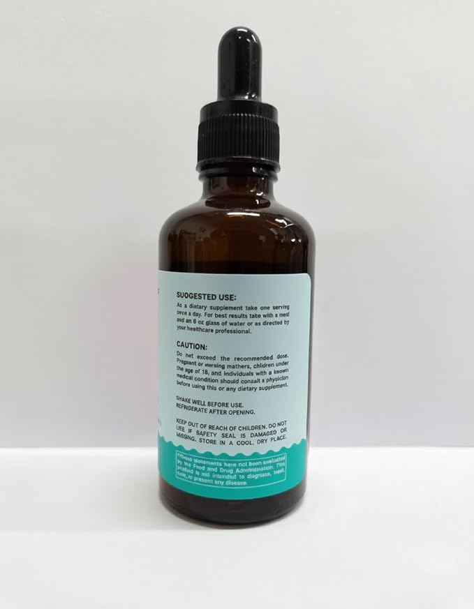 Sea Moss Drops with Ashwagandha Tincture Black Seed Oil Burdock Root Bladderwrack Liquid Drops - 60ml