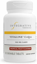 Integrative Therapeutics Vitaline CoQ10 100 mg - Brain Health Support Supplement for Adults* - Supports Heart Health* - Dairy-Free - Tropical Fruit Flavored 30 Chewable Tablets (30 Servings)
