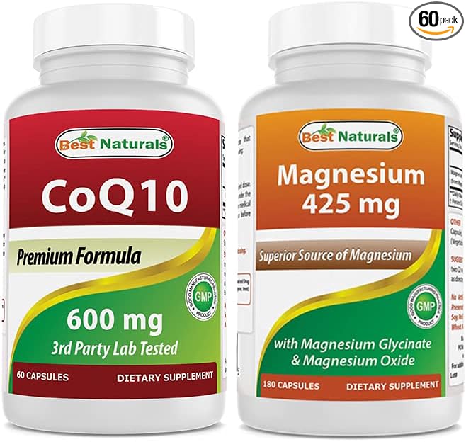 Best Naturals CoQ10 600 mg &amp Magnesium Glycinate 425 mg