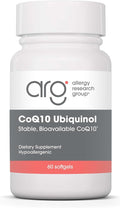 Allergy Research Group CoQ10 Ubiquinol - Delivers 100 mg CoQ10 - Supports Cellular Energy Production Antioxidant Activity &amp Heart Wellness - 60 Servings - 60 Vegetarian Capsules