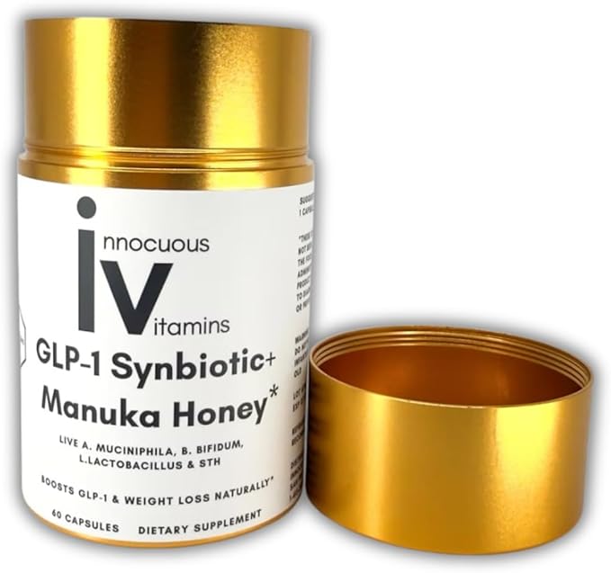 GLP-1 Synbiotic+Manuka Honey Clinically Proven Natural Probiotics for Weight Loss Belly Fat Reduction Boost Fat Secretion Gut Health Manage Appetite &amp Cravings Increase GLP-1