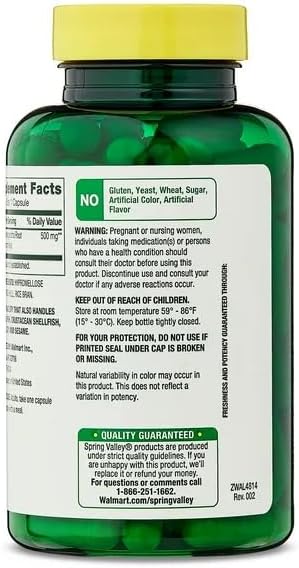 Spring Ashwagandha 500mg Root Powder 60 Capsules (Pack of 1) with Vitamin Guide (2 Items)