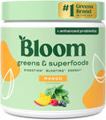 Bloom Nutrition Superfood Greens Powder Digestive Enzymes with Probiotics and Prebiotics Gut Health Bloating Relief for Women Chlorella Green Juice Mix with Beet Root Powder 30 SVG Mango