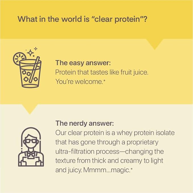 Oath Nutrition Clear Whey Isolate Protein Powder Frosty Lemonade 20g Complete Protein per Serving No Added Sugar Grass-Fed 21 Servings